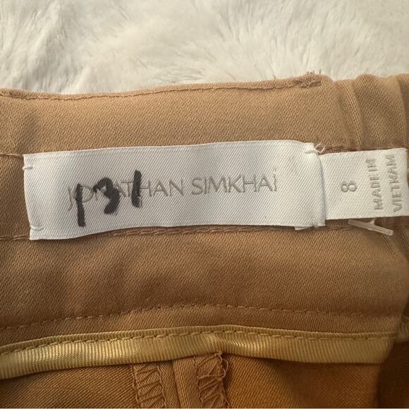 Jonathan Simkhai Size 8 Jett Remix Cargo Micro Shorts Nutmeg Tan Neutral Career - Picture 12 of 14